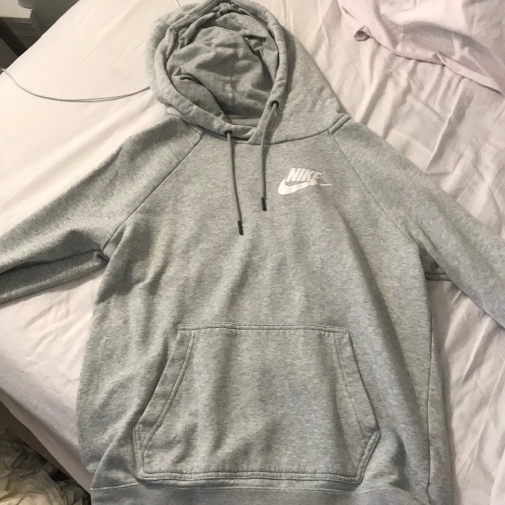 grey nike sweatshirt!!